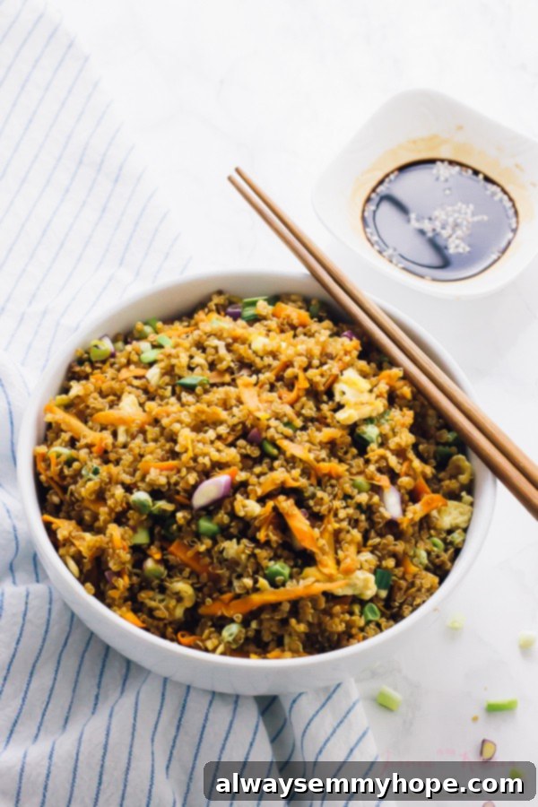 Speedy 15 Minute Quinoa Fried Rice 1 featured 10676