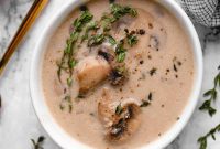 Velvety Vegan Mushroom Soup with Just 8 Ingredients
