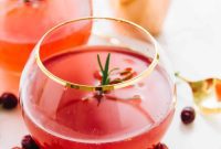 Winter Cranberry Rosemary Gin Fizz