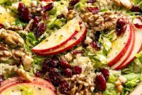 Crisp Shaved Brussels Sprout Salad with Quinoa and Apple