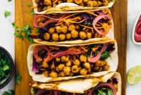 BBQ Chickpea Tacos with Vibrant Kale Cabbage Slaw