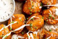 Zesty Buffalo Cauliflower Meatballs