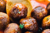 Buffalo-Style Vegan Quinoa Cauliflower Meatballs