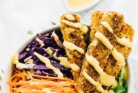 Vegan Cajun Crunch Tofu Salad with Tangy Maple Mustard