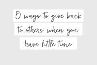 Impactful Giving for Busy Lives