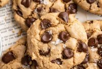 Decadent Chewy Salted Tahini Chocolate Chip Cookies