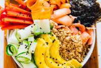 Deconstructed Vegan Sushi Bowl with Sesame Soy
