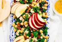 Kale, Apple, and Chickpea Salad with Vegan Feta
