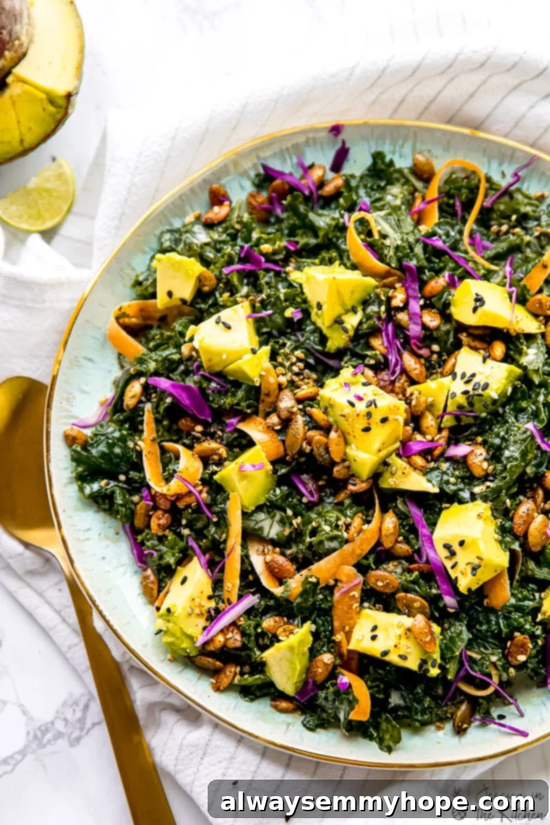 Creamy Sesame Tahini Kale Salad 1 featured 25263