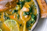 Hearty Vegan Tuscan White Bean Soup