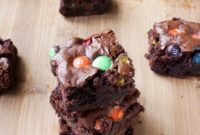 Decadent Double Chocolate M&M Brownies