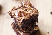 Chewy Fudgy Peanut Butter Swirl Brownies