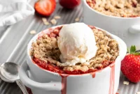 No-Fuss Five-Ingredient Strawberry Crumble