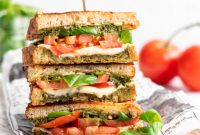 Parsley Pesto Caprese Sandwich