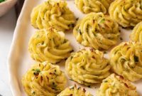 Elegant Golden Potato Rosettes