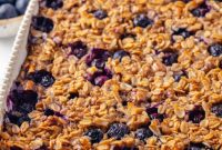 Wholesome Blueberry Baked Oatmeal