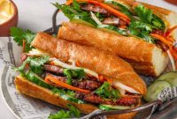 Crispy Tofu Banh Mi with Tangy Pickles