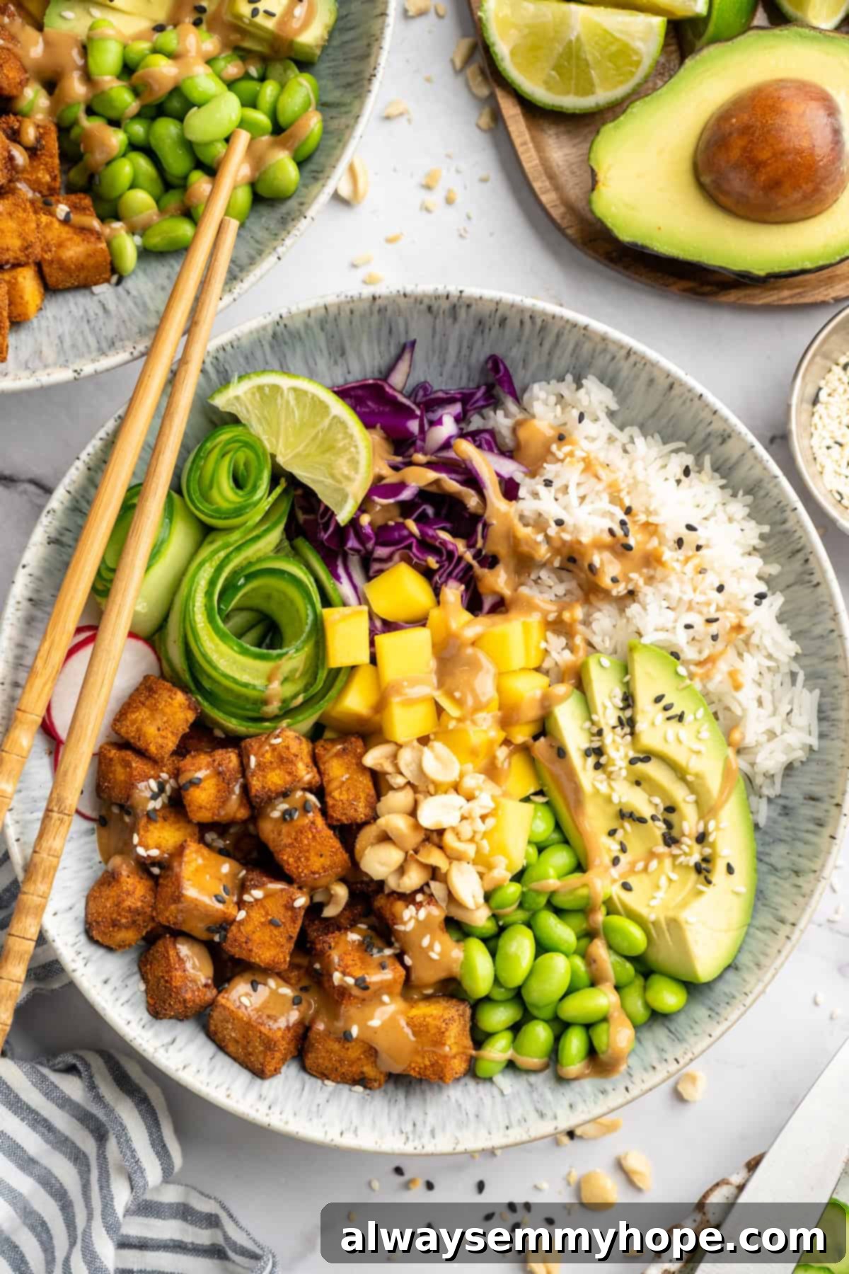 Peanut Tofu Meal Prep Bowls 1 featured 69914