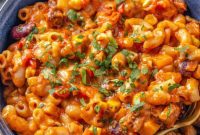 Easy One Pot Chili Mac and Cheese