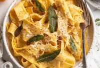 Velvety Pumpkin Alfredo Pasta