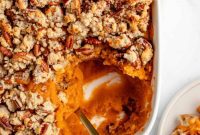 Maple Pecan Crunch Vegan Sweet Potato Bake