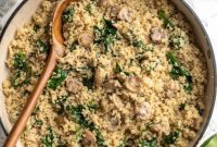 Velvety Coconut Spinach Mushroom Quinoa