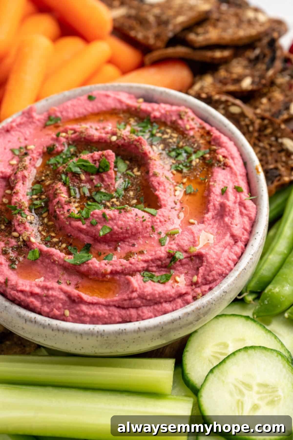 Velvety Beet Hummus 1 featured 8741