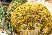Pistachio Crowned Vegan Cheese Ball