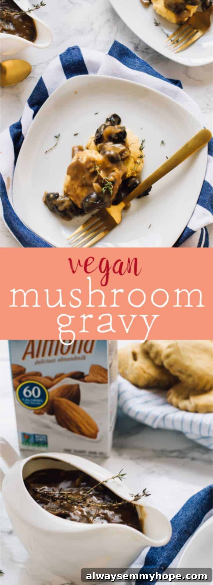 This Vegan Mushroom Gravy is packed with so much creamy flavour! It's the perfect consistency, gluten free and goes perfectly on all your favourite side dishes. via https://jessicainthekitchen.com