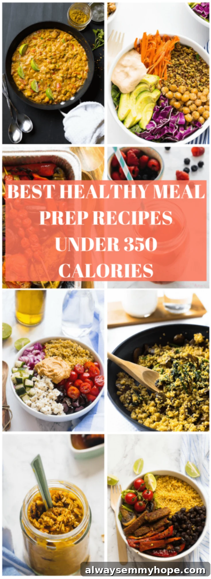Montage of healthy dishes with text over it. 