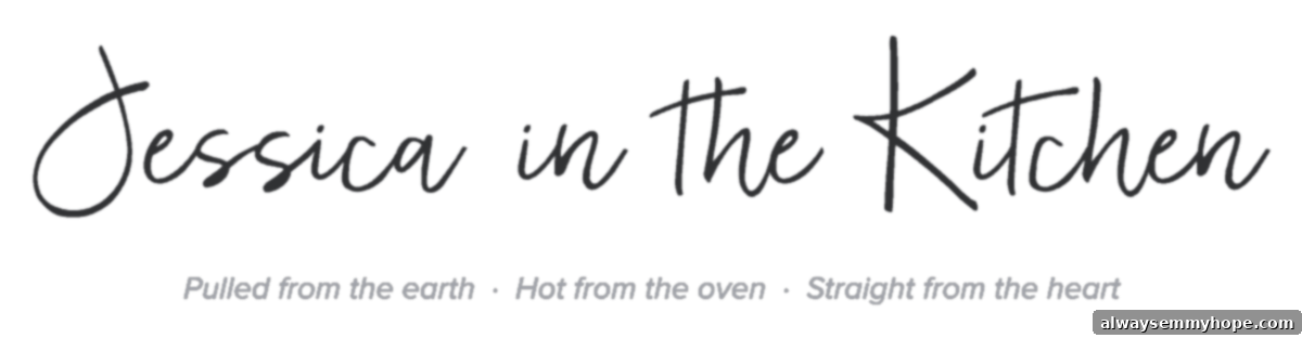 The new, sleek Jessica in the Kitchen logo, featuring elegant typography and a clean design, symbolizing the brand's fresh direction.