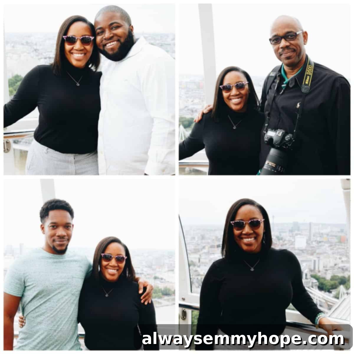 Your Essential Guide to London Food and Exploration 19 Jessica with friends enjoying the panoramic views from inside the London Eye capsule.