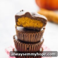 Four chocolate cups stacked on top of each other.