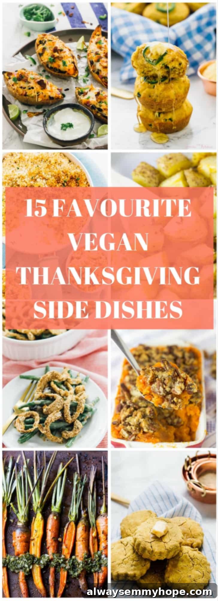 A montage of vegan dishes with text over it. 