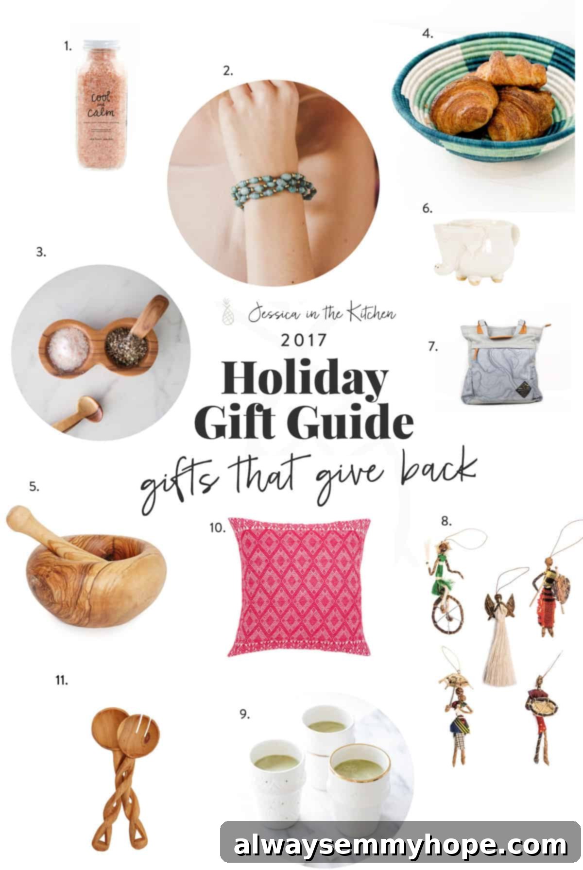 An inspiring image featuring holiday gift guide text surrounded by carefully selected gifts, emphasizing the joy of giving and thoughtful present selection.