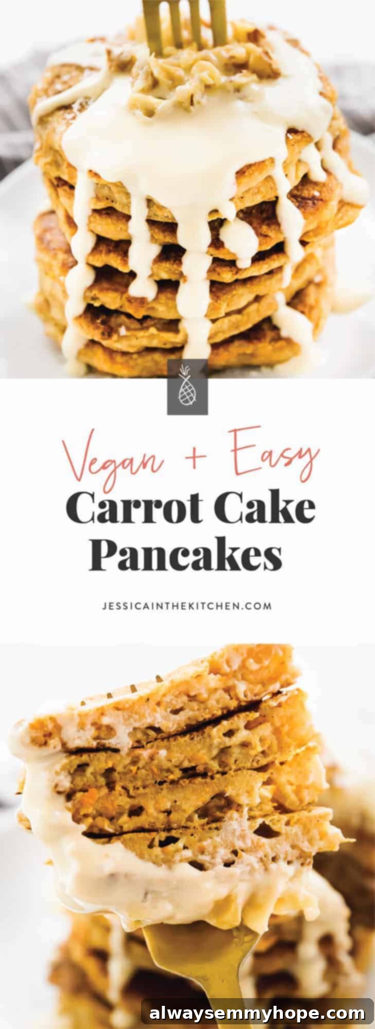 Vegan Carrot Cake Pancakes with Maple Cream Cheese 6 img 20058 5