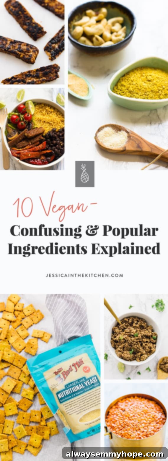 Montage of vegan food with a title over it. 