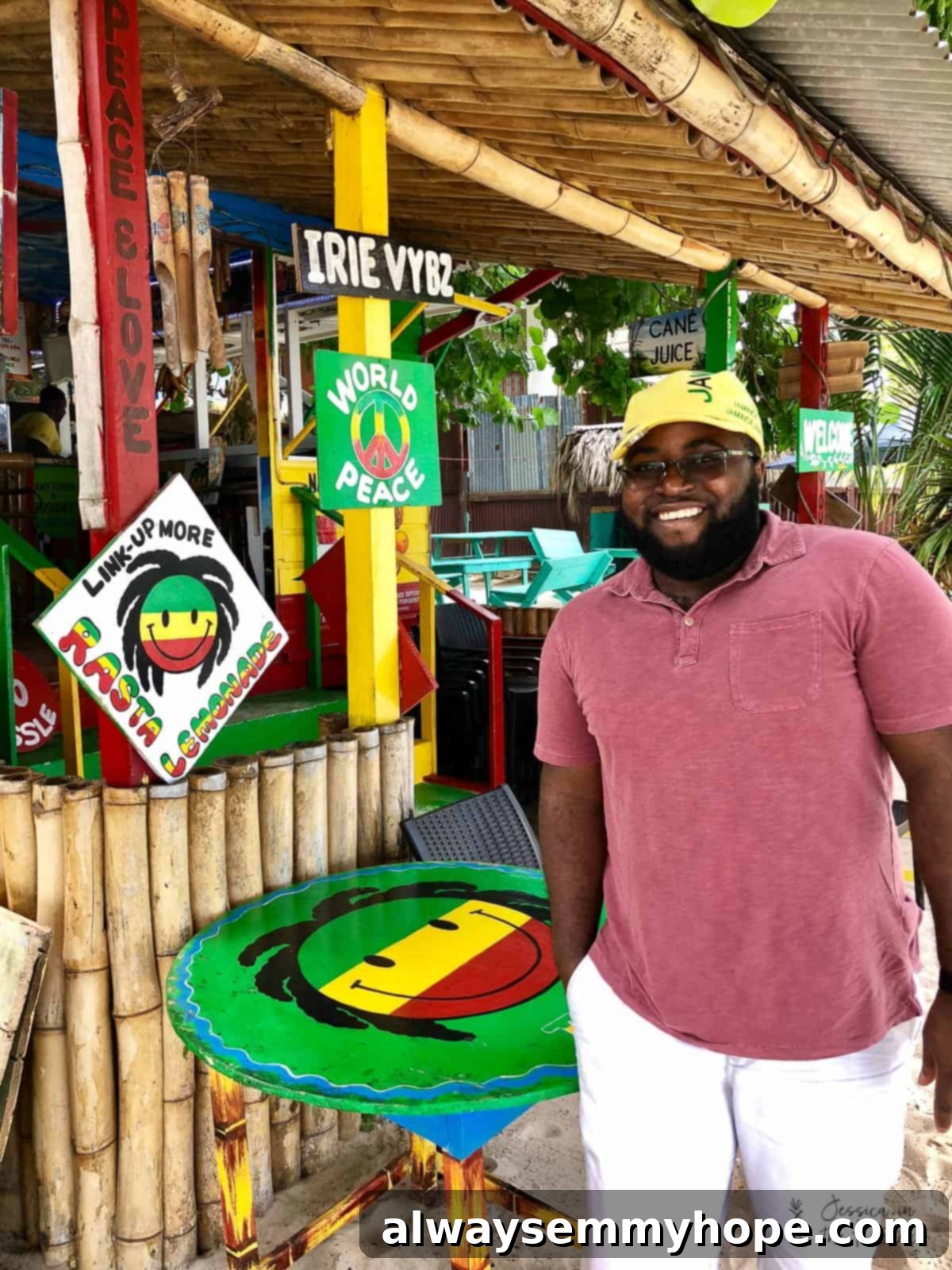My Month as a Vegetarian: Unexpected Lessons 2 A man in a pink shirt standing next to a bamboo bar.
