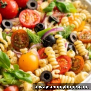Quick Fix Pasta Salad 2 15 minute vegan pasta salad in serving bowl