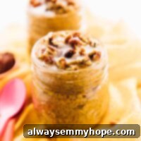 Creamy Pumpkin Chia Pudding 2 Chia pudding in two mason jars.