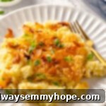 Vegan mashed potato casserole on plate