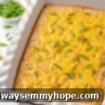 Vegan corn casserole in baking dish