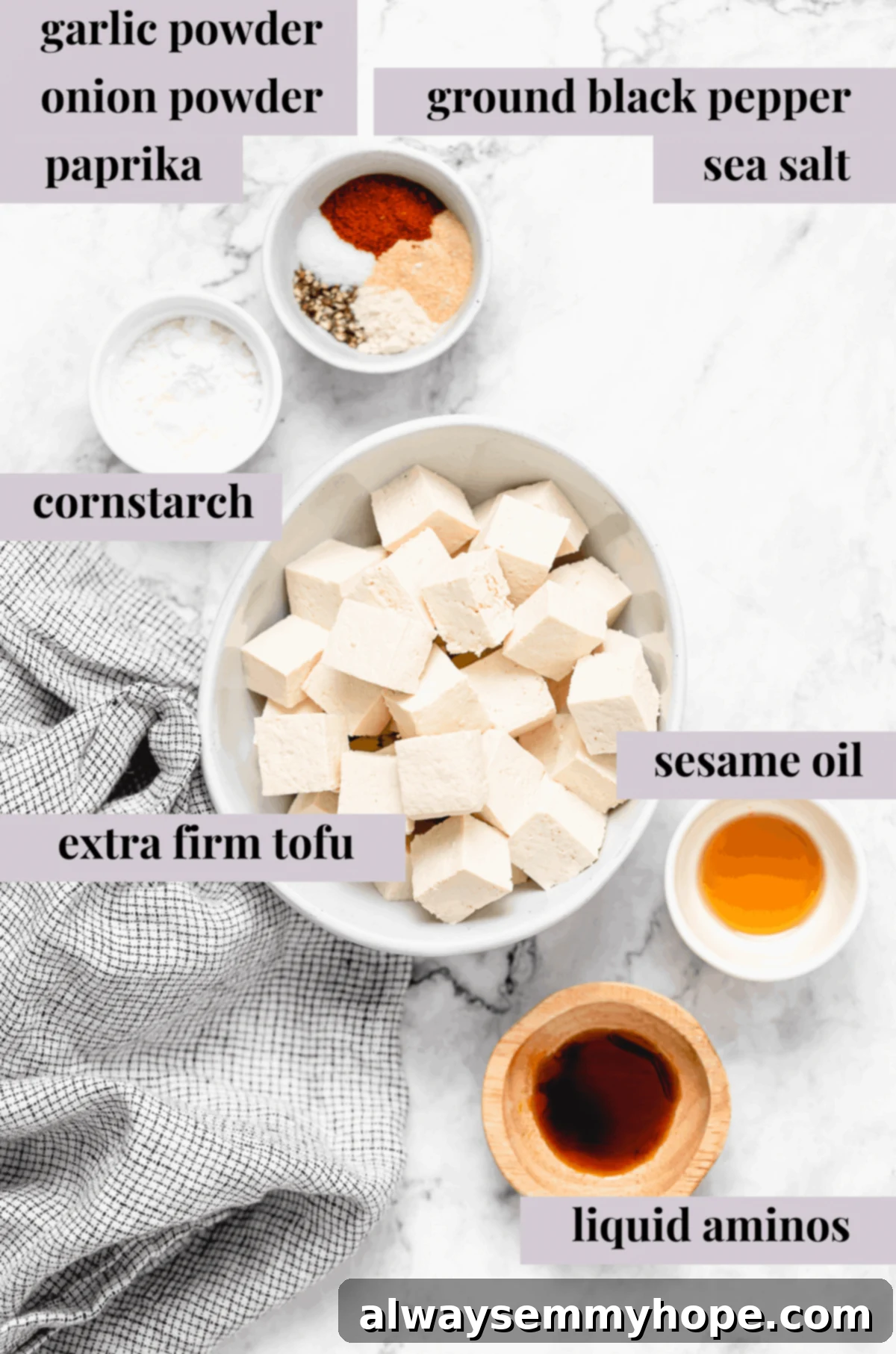 ingredients to make air fryer tofu