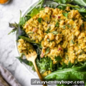 curried chickpea salad on a plate