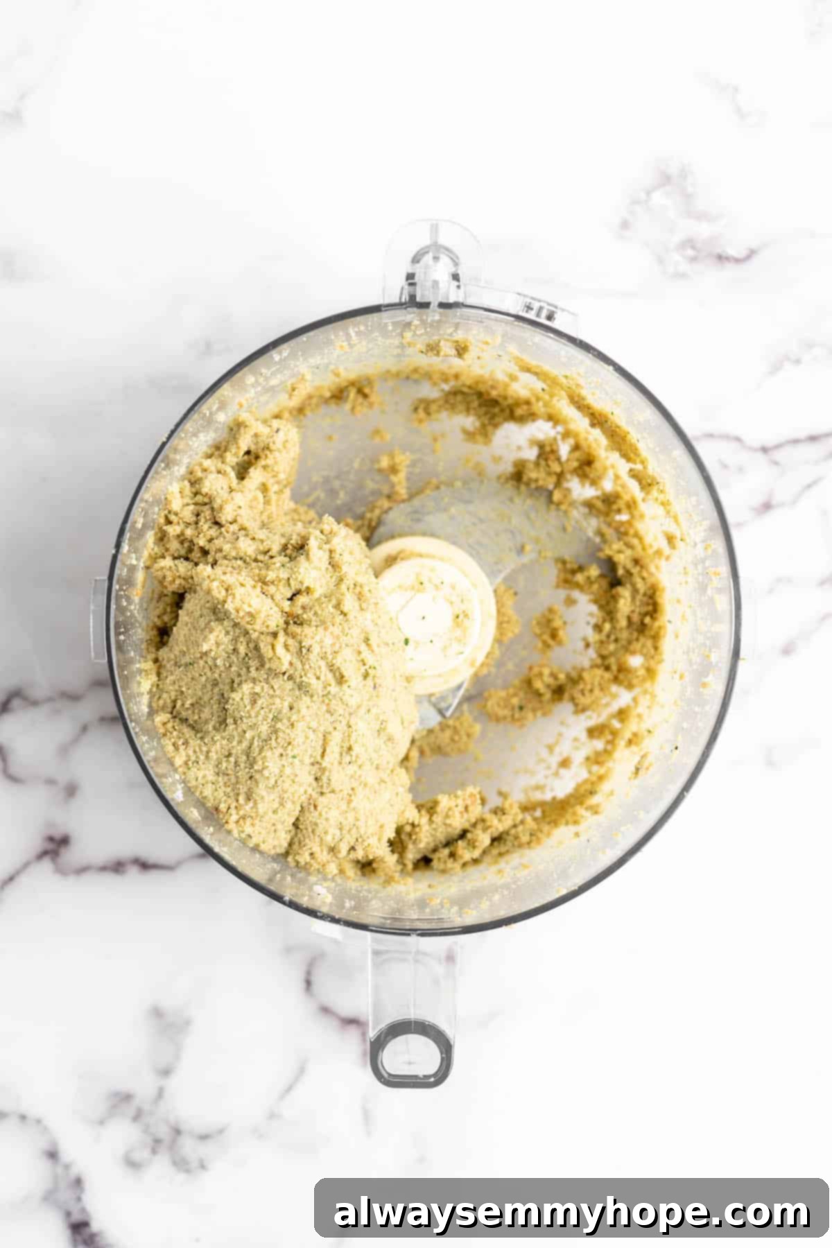 Plant-Powered Spaghetti & Meatballs 8 Vegan meatball mixture in food processor