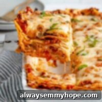 A serving of cheesy vegan lasagna.