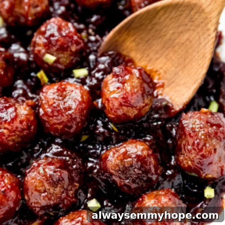 80+ Vegan Thanksgiving Feast Recipes 22 Juicy vegan cranberry meatballs coated in a glossy, sweet and tangy sauce, garnished with fresh herbs.