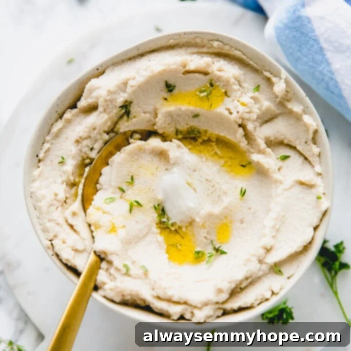 80+ Vegan Thanksgiving Feast Recipes 40 Creamy, buttery, and low-carb vegan mashed cauliflower, garnished with fresh chives, a healthy alternative.