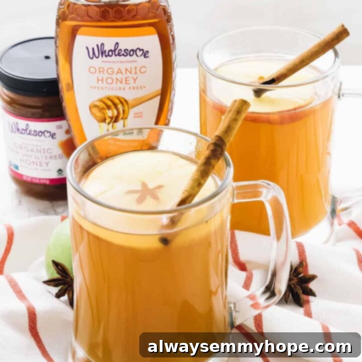80+ Vegan Thanksgiving Feast Recipes 79 A mug of warm spiced apple cider, garnished with cinnamon sticks and orange slices, perfect for cold weather.