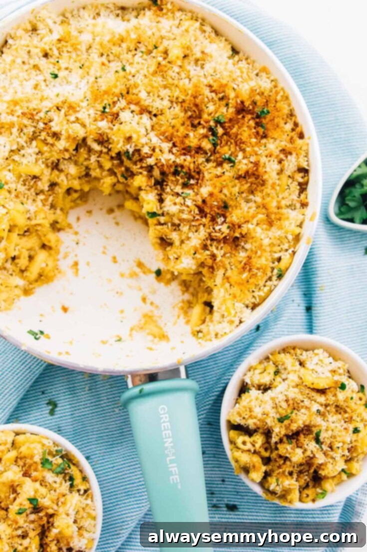 Score Big with 30 Vegan Super Bowl Recipes 27 Gluten-Free Baked Vegan Mac and Cheese with a golden crust.